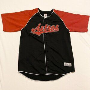 Vtg True Fan MLB Houston Astros Lance Berkman 17 Button Up Jersey Size XL